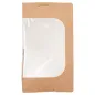 BOÎTES SANDWICH TRIPLE AVEC FENÊTRE THEPACK  12,4x12,4x8,3 CM NATUREL CARTON NANO-MICRO + OPP (500 UNITÉ)